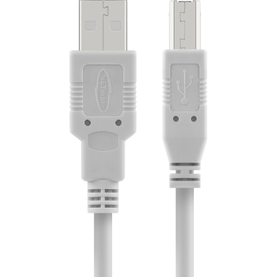 강원전자 넷메이트 USB2.0 AM-BM 케이블 5m (그레이) NMC-UB250