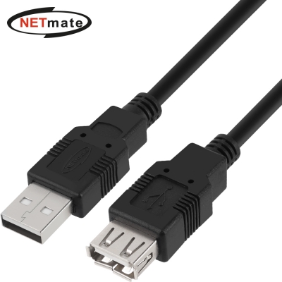 강원전자 넷메이트 USB2.0 연장 AM-AF 케이블 1m (블랙) NMC-UF210BK