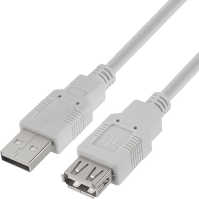 강원전자 넷메이트 USB2.0 연장 AM-AF 케이블 1.8m (그레이) NMC-UF218
