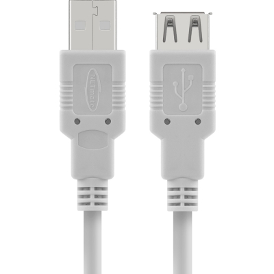 강원전자 넷메이트 USB2.0 연장 AM-AF 케이블 1.8m (그레이) NMC-UF218