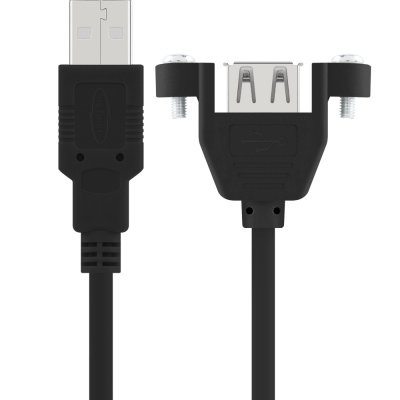 강원전자 넷메이트 USB2.0 판넬형 연장 케이블 2m (블랙) NMC-UF220SB
