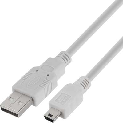 강원전자 넷메이트 USB2.0 AM-Mini 5핀 케이블 0.3m (그레이) NMC-UM203