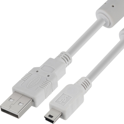 강원전자 넷메이트 USB2.0 AM-Mini 5핀 케이블 5m (그레이/노이즈필터) NMC-UM250