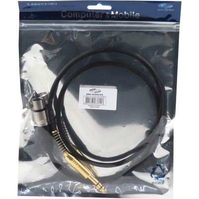 강원전자 넷메이트 XLR 캐논(F)-TRS(5.5 Stereo) 마이크 케이블 1m NMC-XLR501FS