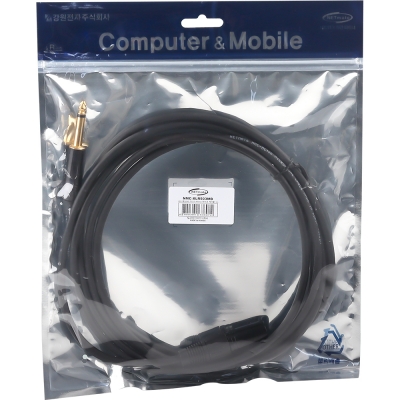 강원전자 넷메이트 XLR 캐논(M)-TS(5.5 Mono) 마이크 케이블 3m NMC-XLR503MB