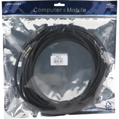 강원전자 넷메이트 XLR 캐논(M)-TRS(5.5 Stereo) 마이크 케이블 10m NMC-XLR510MSB