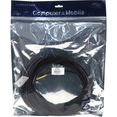 강원전자 넷메이트 XLR 캐논(M)-TS(5.5 Mono) 마이크 케이블 15m NMC-XLR515M