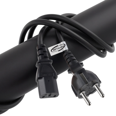 강원전자 넷메이트 3구 AC 파워코드 전원케이블 1.5m, 일자형 블랙 NMP-SPC015BS
