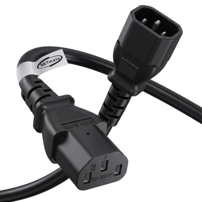 강원전자 넷메이트 AC 파워코드 연장 케이블 3m, 블랙 NMP-SPC030BF