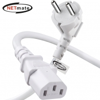 강원전자 넷메이트 3구 AC 파워코드 전원케이블 10m, 꺾임형 화이트 NMP-SPC100W
