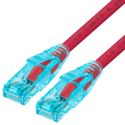 LS전선 CAT.6 UTP EZ 플러그 랜 케이블 0.5m (레드) NMX-LS605R