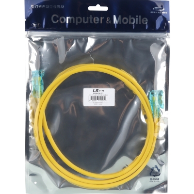 LS전선 CAT.6 UTP EZ 플러그 랜 케이블 1.5m (옐로우) NMX-LS615Y