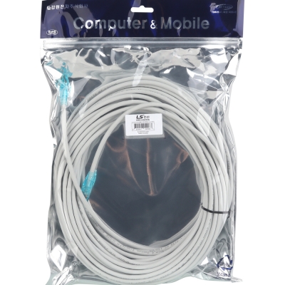 LS전선 CAT.6 UTP EZ 플러그 랜 케이블 20m (그레이) NMX-LS6200G