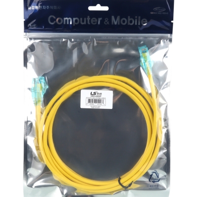 LS전선 CAT.6 UTP EZ 플러그 랜 케이블 2m (옐로우) NMX-LS620Y