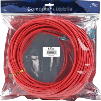 LS전선 CAT.6 UTP 랜 케이블 30m, 레드 NMX-LS6300R
