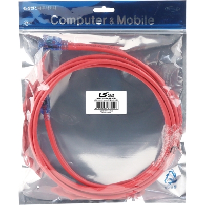LS전선 CAT.6A UTP Supreme 랜 케이블 3m (레드) NMX-LS6ASP30R
