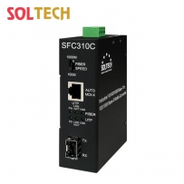 솔텍 산업용 기가비트 이더넷 광 컨버터, SFP 1슬롯 SFC310C