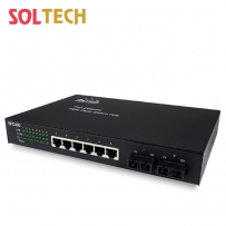 솔텍 6포트 스위칭 허브, SC 멀티모드 2포트(2km) SFC400-SCM2