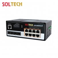 솔텍 산업용 8포트 기가비트 스위칭 허브, 240W PoE / SFP 4슬롯 SFC8000GHP